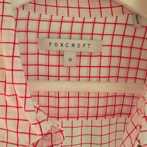 WHITE/PINK WINDOWPANE FRONT BUTTON SHIRT - Picture 2 of 2